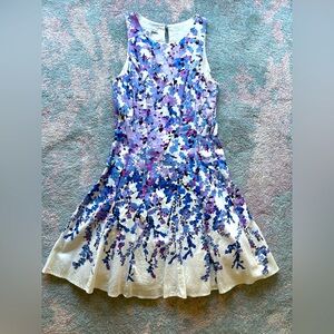 Flower print Maggie London dress pockets S6 lined pockets